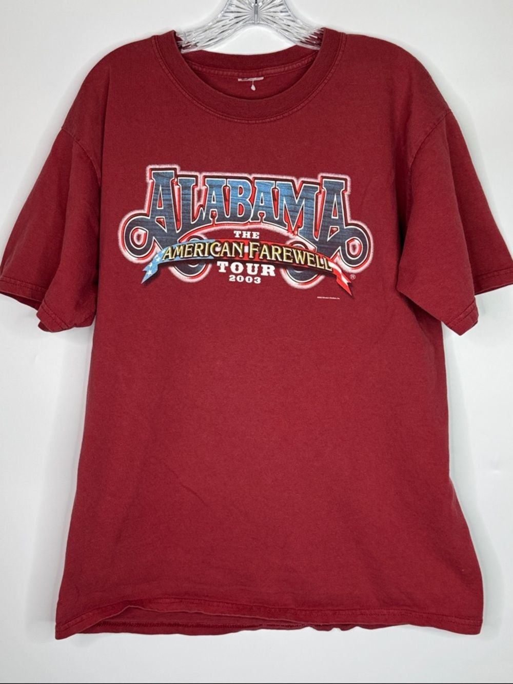 Alabama The American Farewell Tour 2003 Red Tshirt Size XL